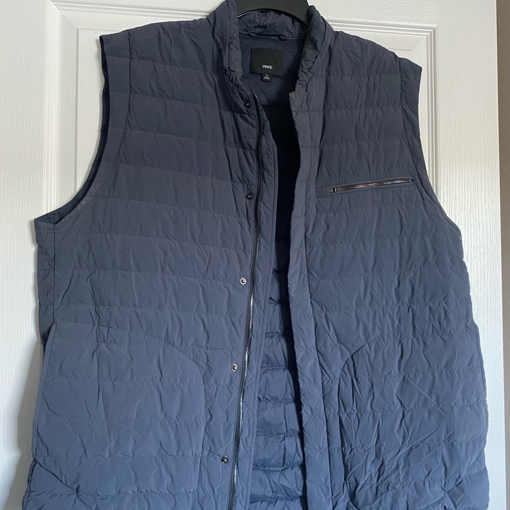 Vince Blue Quilted Vest